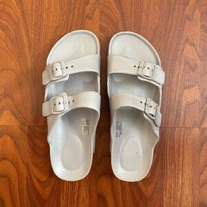 Stylish Gray Slide Sandals